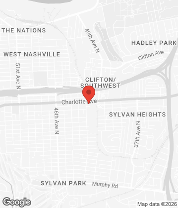 Map of Two Ten Jack Sylvan (West Nashville) - 4109 Charlotte Ave Nashville, TN 37209